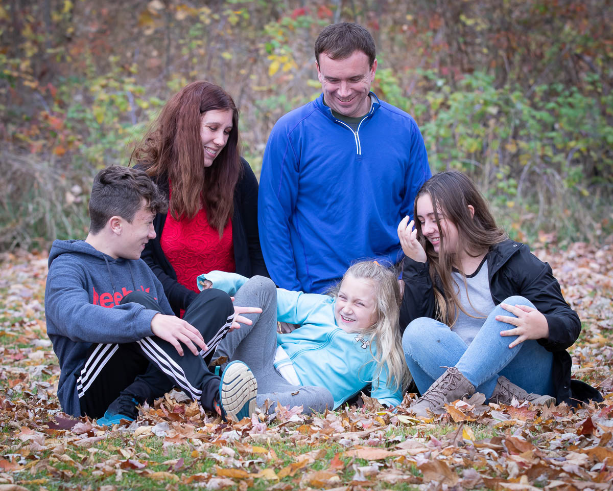 Family picture in fall